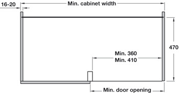 Corner Unit Swing Out Complete Set For cabinet width: 800 mm Chrome wire baskets Right hand - view 3