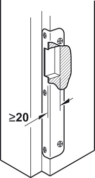 Mortice Lock for Dialock DT 700 and DT 710 DIN L panic function inwards opening doors polished brass coloured - view 3