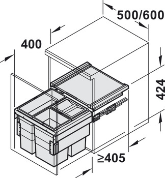 Hailo Cargo Synchro 500 Bin 18+2x13L - view 3