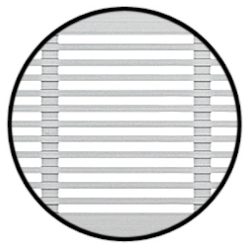 Ventilation Grille Phillips Slot 100x100mm Anodised Silver Fire Rated - view 2