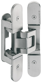 3D Hinge 180° Mild Steel Tectus TE 527 3-way continuous adjustment Polished nickel