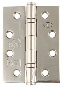 Butt Hinge Ball Bearing Grade 201 Stainless Steel Length x width: 102 x 76 mm square corners electro brassed 1 pc