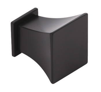 Knob with Backplate Zinc Alloy 30 x 30 mm Augusta Matt black