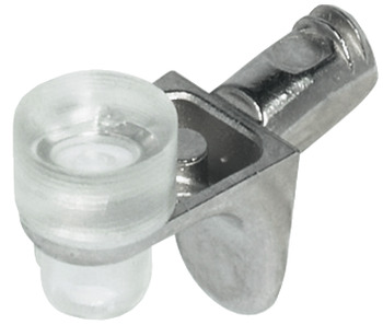 Shelf Support Plug in for Ø 5 mm Hole with Twin Grooves For glass shelves Nickel plated
