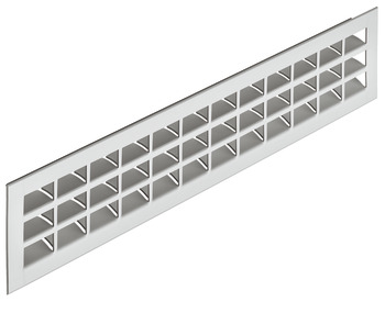 Ventilation Grille Rectangle 550x64mm Anodised M.Silver Fire Rated