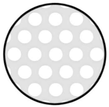 Vent Trim Rectangle D48mm Perforated Plastic White - view 2
