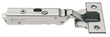 Concealed Cup Hinge 110° Full Overlay Mounting Click on Arm Tiomos For standard applications Dowel fixing cup 45/9.5 with soft close nickel plated