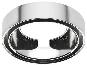 Bezel for Surface Mounting Loox Compatible Smally Plus Round Plastic Chrome finish