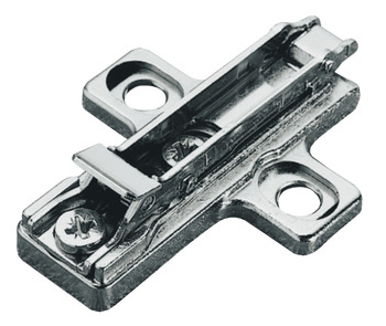 Cruciform Mounting Plate Zinc Plated Häfele With quick fixing system and eccentric adjustment Height 3 mm hole centres: 32 mm