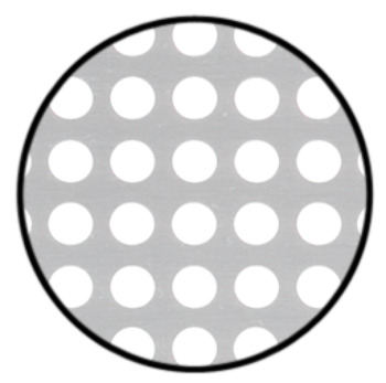 Ventilation Grille Rnd Holes 100x500mm Brushed Stainless Steel - view 2