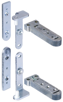 Concealed Mortice Hinge Set for Flush Doors CIR Unhanded for left or right hand use Galvanized finish