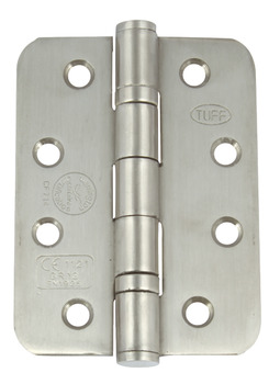 Butt Hinge Ball Bearing Grade 201 Stainless Steel Length x width: 102 x 76 mm radiused corners polished 1 pc