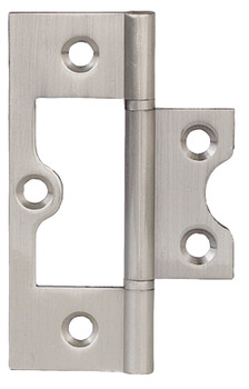 Butt Hinge Flush 75 x 51 mm Steel Provides 180° door opening Polished chrome plated