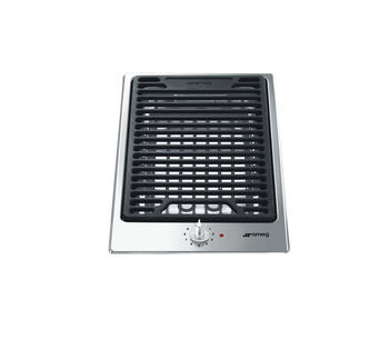 Smeg Cls Dom PGF30B Lava Stone Grill Stainless Steel