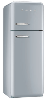 Fridge-Freezer Freestanding Total Capacity 298 Litres Smeg 50’s Style FAB30RSV5 - Silver right hand hinge