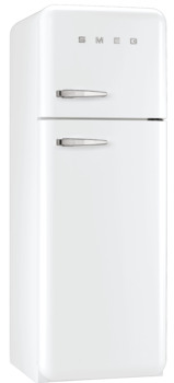Fridge-Freezer Freestanding Total Capacity 298 Litres Smeg 50’s Style FAB30RWH5UK - White right hand hinge