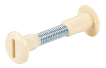 Connecting Screw 2-Piece with Sleeve M6 Thread For Ø 8 mm hole For wood thickness 15-18 mm length 30-39 mm beige