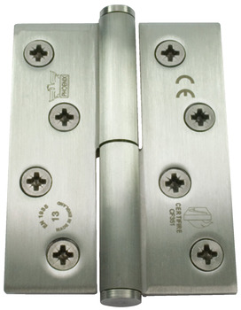 Butt Hinge Concealed Bearing Lift Off 102 x 76 mm Grade 304 Stainless Steel Staggered hole pattern Square corners anti-clockwise closing polished