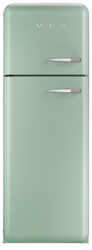Fridge-Freezer Freestanding Total Capacity 298 Litres Smeg 50’s Style FAB30LPG5UK - Pastel green left hand hinge