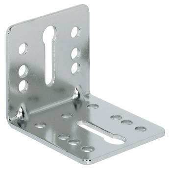 Mounting Bracket Steel with 2 Keyholes Nickel plated finish