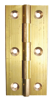Butt Hinge Narrow Style 75 x 35 mm Brass With fixed pin Self colour