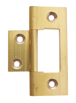 Flush Hinge Light Duty for Inset Doors Length 64 mm Solid Brass With fixed brass pin Self colour
