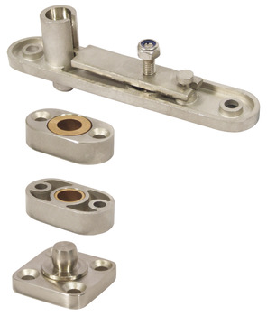 Pivot Set Double Action Floor Mounted Grade 304 Stainless Steel Allows doors to swing in either direction Satin