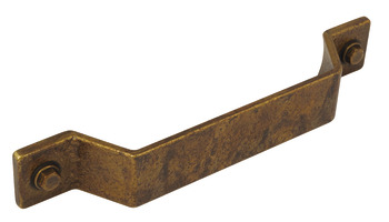 Factory D Handle Zinc Alloy Antique Brs 224mm Fixing Centres - view 2