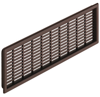 Ventilation Grille Rectangle 225x120mm Plastic Brown