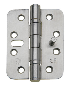 Butt Hinge Security 102 x 76 mm Radius Corners Stainless Steel With dog bolt Satin