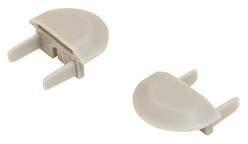 End Caps for Recessed Aluminium Profiles Loox 1190 To suit Loox LED flexible strip lights Silver coloured plastic