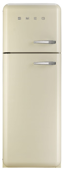 Fridge-Freezer Freestanding Total Capacity 298 Litres Smeg 50’s Style FAB30LCR5UK - Cream left hand hinge