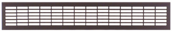Ventilation Grille Rectangle 480x80mm Anodised M.Silver Fire Rated - view 3