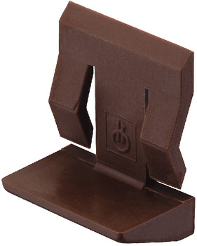 Shelf Support D5mm Plug/Spring Plastic Brown
