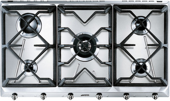 Smeg Cuc SRV596GH5 Hob Gas 5Z Stainless Steel