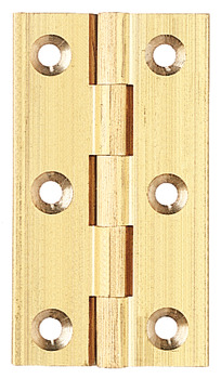 Broad Style Hinge 64 x 35 mm Brass With brass pin Self colour