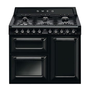Cooker Dual Fuel Traditional Three Cavity Gas Hob 1000 mm Smeg Victoria TR103BL - Black
