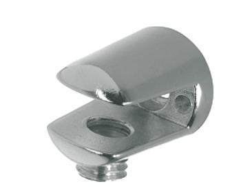 Shelf Support Clamp Design 24 mm Screw Fixing for Glass Shelves Polished chrome