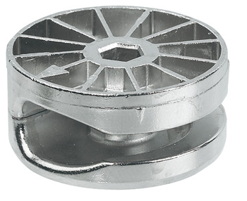 Connector Housing for Wood Thickness from 24 mm Maxifix SW6 bright finish