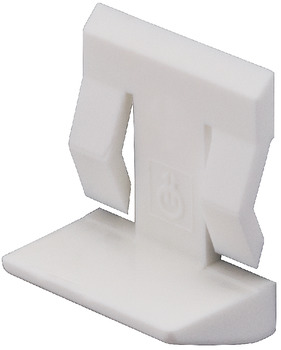 Shelf Support D5mm Plug/Spring Plastic White