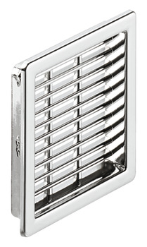 Ventilation Grille Rectangle 57x57mm Plastic Chrome