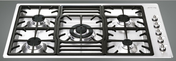 Smeg Cls PGF95-4 Hob Gas 5Z Stainless Steel