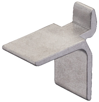 Shelf Support Aluminium for shelf support strip with intervals of 25 mm bright
