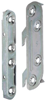 Bed Fittings Noval K Strike Plate Height 100-130 mm Hook in Plate Height 100-127 mm Blue galvanized steel Plate height 100 mm