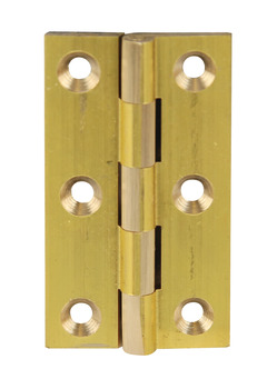 Broad Style Hinge 51 x 29 mm Brass With brass pin Aged brass