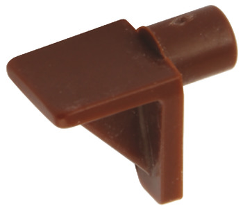 Shelf Support Plug in for Ø 6 mm Hole with Grooved Plug Brown