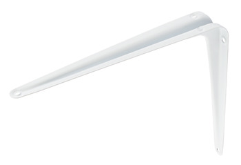 Fixed Bracket for Shelves Load Bearing Capacity 50-70 kg per pair Load bearing capacity 25 kg dim. A: 280 mm dim. B: 43 mm dim. C: 345 mm dim. D: 4.5 mm white coated