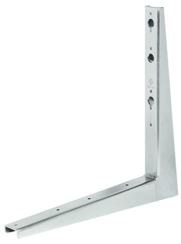 Fixed Bracket for Tables and Bench Seats Load Bearing Capacity 500 kg per pair Hegbo Steel Dimensions (AxBxC): 410 x 48 x 460 mm bright galvanized