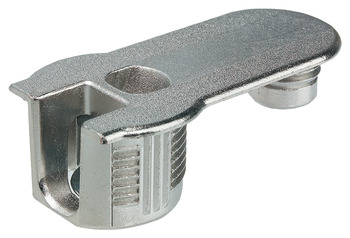 Connector Housing Plastic Rafix-20 With and without dowel with and without ridge with tightening element For wood thickness 19 mm dim. A 9.5 mm drilling depth X 14.2 +0.2  mm brown