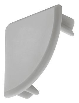 End Cap to suit Aluminium Profile 833.74.812 Loox 2195 Plastic Silver coloured finish